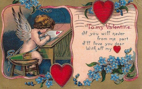 вітальна листівка на святого Валентина