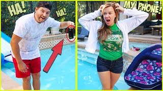 JESSE THROWS TERRA'S iPhone INTO THE POOL!!