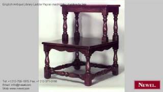 English Antique Library Ladder Papier-maché Misc. Furniture