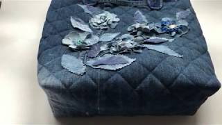 Джинсовая Сумка2 / Wdtns из джинсы /Шьем сумочку / jeans bag / jeans flowers /do-it-yourself handbag