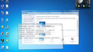 Windows7-Fare İmlecini Siyah Yapma