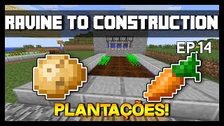 FAZENDA DE BATATA/CENOURAS! - Ravine To Construction Ep.14