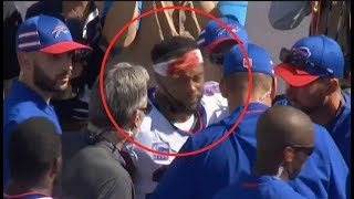 Taiwan Jones loses helmet and takes a scary hit to the head | WARNING GRAPHIC CONTENT