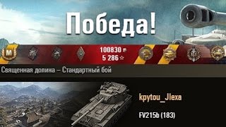 FV215b (183) 38% на победу, затащил!!! Священная долина World of Tanks 0.9.4 WoT
