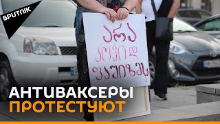 Антиваксеры в Тбилиси устроили акцию протеста