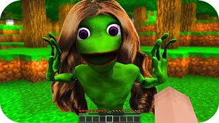 Нуб ВСТРЕТИЛ Девушка ЗЕЛЕНЫЙ ЧЕЛОВЕЧЕК В Майнкрафт ! Нубик minecraft троллинг нуба Мультик для детей