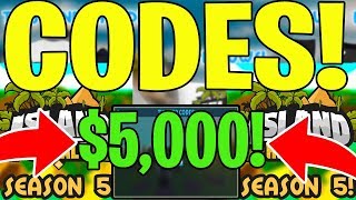 ISLAND ROYALE CODES *NEW* | SEASON 5 ? ROBLOX  *NEW*
