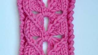 How to Knit * Hearts Lace stitch * Knit stitches