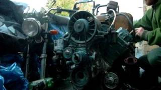 Starting V Twin Diesel Engine