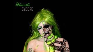Absinthe fairy from the future Makeup bodypaint