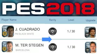 Pes 18 full Updated Players list (gold to black) -  Pes Mobile