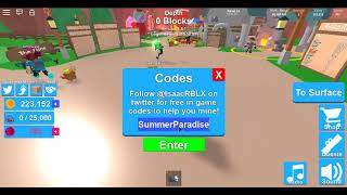 13 codes do jogo ?️ACCESSORIES Mining Simulator no roblox