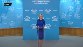 LIVE: MFA spokesperson Maria Zakharova holds her weekly briefing (ENGLISH)