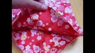 手芸『袋縫いを活用して』裏生地なしで、かがらずに巾着袋を作る。