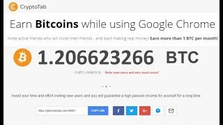 Mine bitcoin with cryptotab Using  google chrome. bitcoin mining 1 btc with payment proof