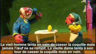 RIABA LA POULE - Курочка ряба на французском c субтитрами