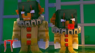 Minecraft IT - IT THE SCARY CLOWN TURNS BABY MAX & DONUT INTO SCARY CLOWNS IN THE SEWERS!!