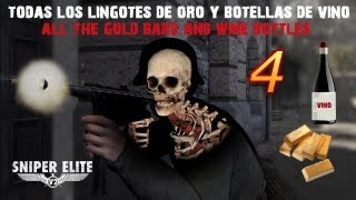 Sniper Elite V2 Guía - Sniper Elite V2 Capitulo 4 Guía coleccionables/Guide Collectibles Lingotes de oro y botellas de vino