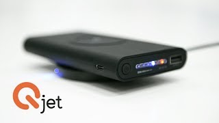 Портативное беспроводное зарядное устройство (powerbank) «Force», 8000 mAh