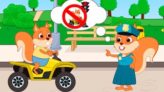 Famille d'Écureuil - Policier a Attrapé L'intrus Vidéos Animé 2020 en Français 13+