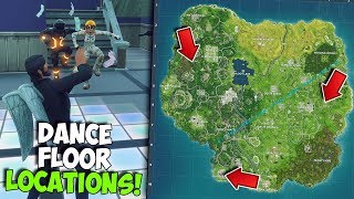 ALL DISCO DANCE FLOOR LOCATIONS IN FORTNITE | WEEK 8 CHALLENGE 'Dance On Different Dance Floors'