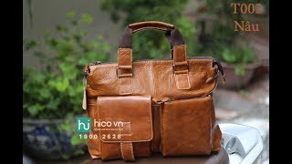 Cặp Da Nam Cao Cấp T002 Thời Thượng Sang Trọng Da Bò Xịn 100%