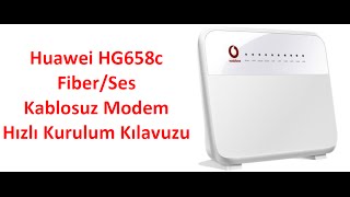 Vodafone fiber internet - Huawei HG658c modem kurulumu