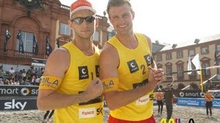 Beachvolleyball Team Tilo Backhaus und Jan Romund. 28-30.6.13 Smart Beach Tour Mannheim