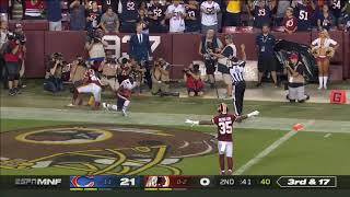 Mitchell Trubisky connects with Taylor Gabriel on impressive touchdown catch Bears Vs Redskins