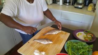 Steamfish and Okra "Jamaican Sinting"