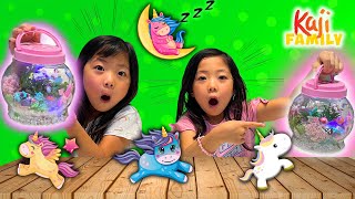 Emma and Kate make Unicorn Garden Lanterns!!