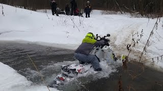 Снегоход // Покатушки  // ATV Club //  Zelenograd // Snowmobile in water