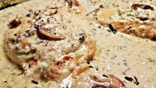 Creamy Garlic Mushroom Chicken Recipe | One Pan Chicken Recipe | Garlic Herb Mushroom Cream Sauce