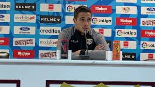 Trejo tras empatar en Vallecas ante el Extremadura (1-1)