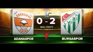 Adanaspor 0-2 Bursaspor | Maç özeti HD | a spor | 29.11.2017