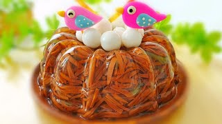鸟窝燕菜果冻蛋糕 ❤ How to make Bird Nest Jelly Cake  #littleduckkitchen