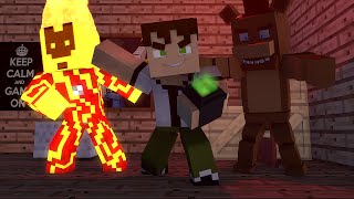Minecraft Ben 10 vs Five Nights At Freddy's - Batalhas Sky Wars
