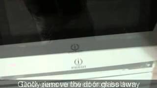 How to change the door glass on a cooker Indesit K341G
