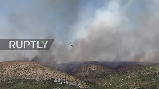 Croatia: Smoke billows from large fire in Trogir hills