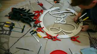 Wooden wedding decoration - full process - timelapse