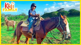 Ryan Riding a Horse for the First Time!