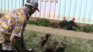 Tunneling Under Sidewalk With Garden Hose