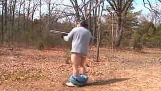 Don't shoot, I need to pull my pants up.