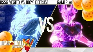 Dragon Ball Xenoverse - Ultimate Super Saiyan God Vegito vs 100% Beerus! (Gameplay)