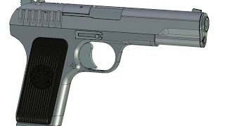 Разборка пистолета ТТ. Triotec 3D model TT Pistol. Лучшая модель.