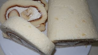 Ванильный рулет  / Swiss Roll - Remake /Vanilla Swiss Roll/ 바닐라 케이크
