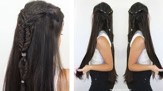 Half Up Fishtail Braid - ZALA Hair Extensions