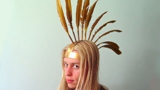 Lady Gaga Gold Feather Mohawk – Sire Sasa tutorial 36