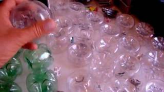 Enfeites natalinos-bola de garrafa pet-Oficina Raio de Sol- sustentabilidade