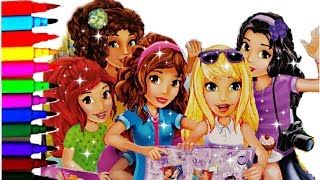 LEGO Friends Coloring Book Pages Lego Girls Brilliant Color Kids Fun Art Kids Balloons Toys